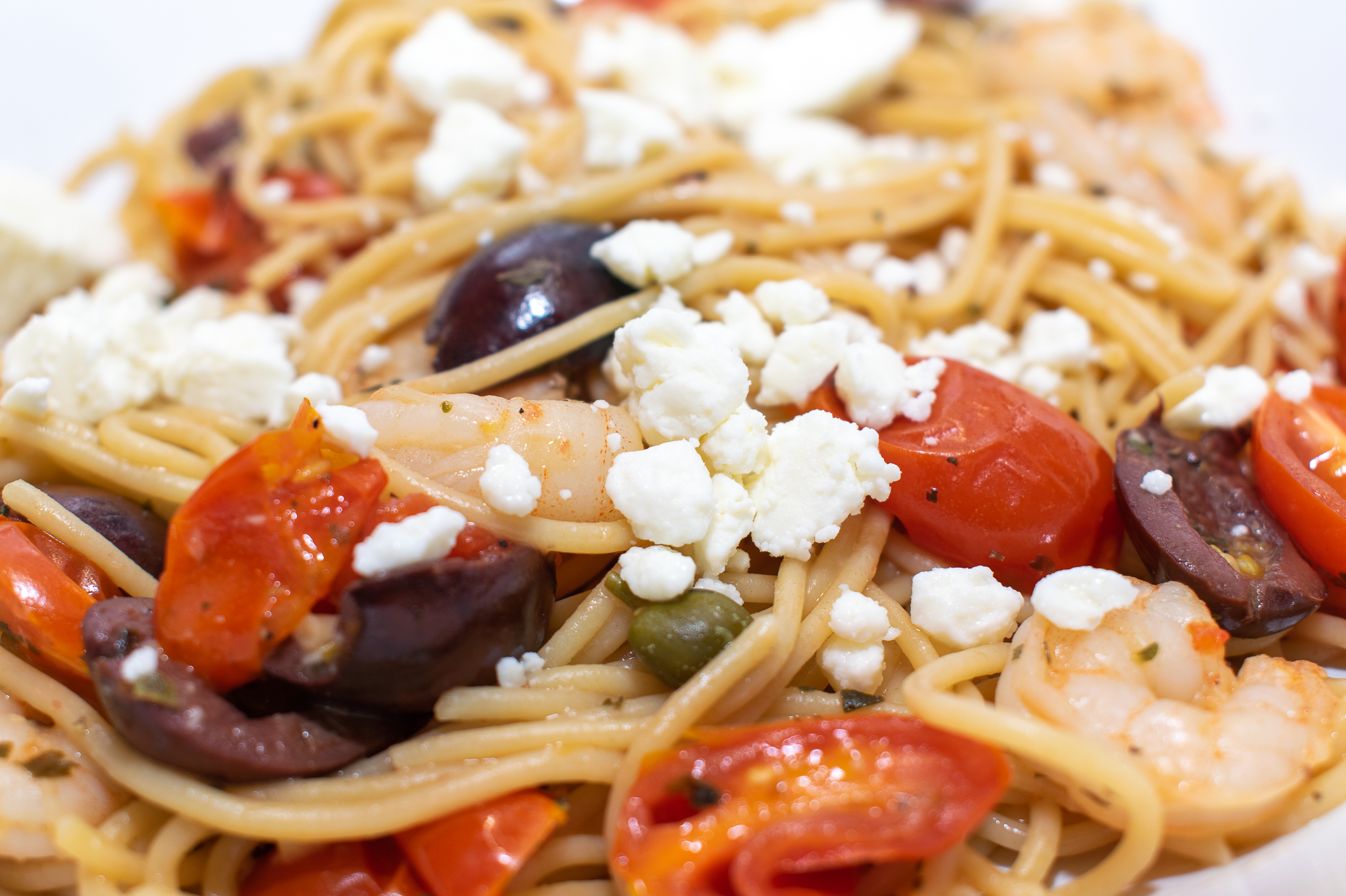 Mediterranean Shrimp Pasta - My Single Lens Life